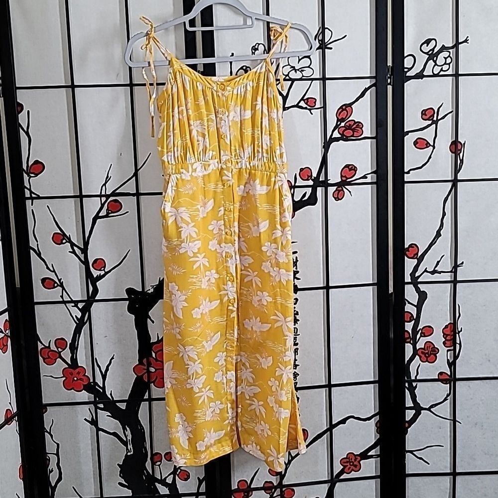 & Other Stories Tropical Yellow and White Floral Sundress - Picture 2 of 11